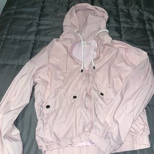 Pink windbreaker jacket